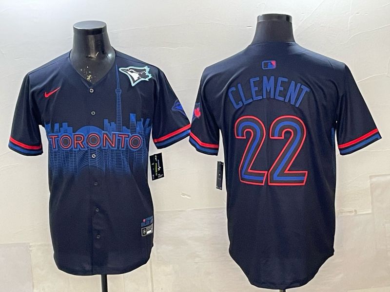 Men 2025 Nike Toronto Blue Jays #22 Clement Blue Game MLB Jersey 06->toronto blue jays->MLB Jersey